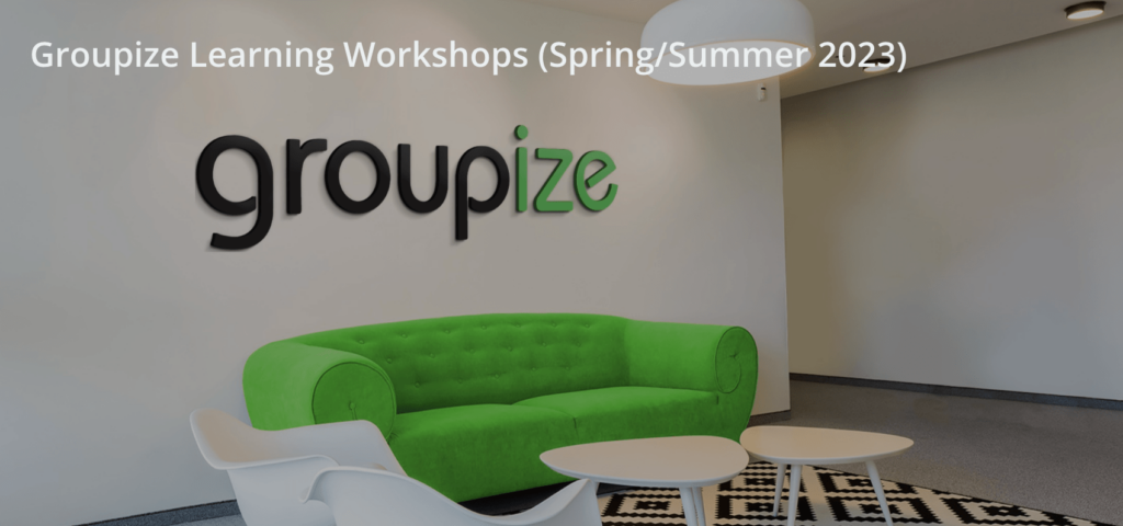 Groupize Learning Workshops