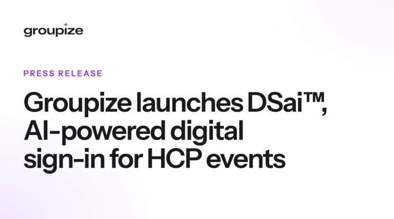 Groupize launches DSai™, AI-powered digital sign-in for HCP events