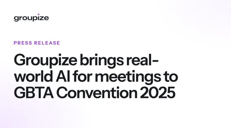 Groupize brings real-world AI for meetings to GBTA Convention 2025