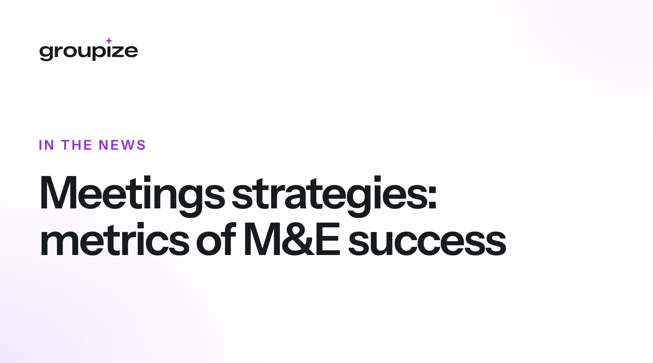Meetings strategies: metrics of M&E success