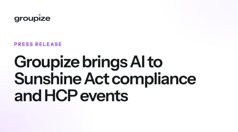 Groupize brings AI to Sunshine Act compliance and HCP events